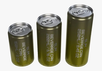 200ml 250ml 330ml Silm/Sleek vide canettes de bière en aluminium avec extrémités faciles à ouvrir