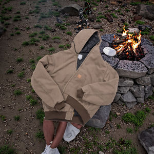 Veste zippée en denim personnalisée de haute qualité pour hommes sweat à capuche numérique d'hiver surdimensionné délavé au soleil délavé à l'acide en détresse - Product Image 3