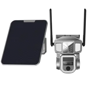 Камера с двойным объективом Y7B, 4 Мп, 20x, с непрерывным зумом, Солнечная камера безопасности, 128 г, TF-карта IP66, водонепроницаемая уличная камера для легкой установки