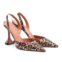 Nouveautés : Escarpins sexy à bout pointu et bride arrière, style léopard, collection printemps