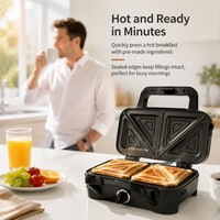 Machine à gaufres belges double électrique professionnelle mini, presse à panini 3-en-1 antiadhésive détachable personnalisée