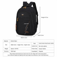 Sac à dos d'ordinateur portable unisexe moderne en tissu Oxford imperméable grande capacité, personnalisé en usine, pour l'école, les voyages et les étudiants