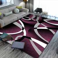 Tapis de Sol Rectangulaire Luxueux Géométrie Nordique Personnalisé pour Salon, Chambre à Coucher, et Chevet
