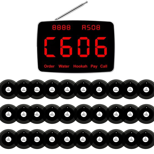CATEL Long Distance Wireless Calling System Screen Display Receiver with Voice Broadcast for Restaurant Pagers