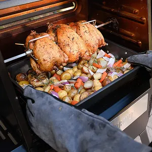 उच्च गुणवत्ता यूनिवर्सल Bbq ग्रिल Rotisserie किट एसी मोटर के साथ संभाल