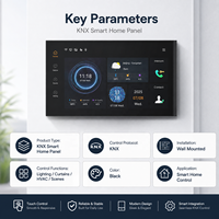 Interrupteur KNX en verre, panneau mural tactile intelligent pour contrôle de scène, produits domotiques, automatisation de la maison, interrupteur tactile intelligent KNX pour villa et hôtel