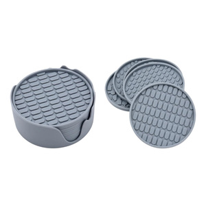 Juego de 6 Posavasos de Silicona Antideslizantes, Resistentes al Calor, Antiadherentes, con Bandeja Profunda, Libres de BPA, para Bebidas - Product Image 1