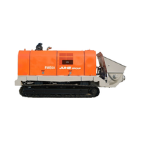 Pompe à béton sur chenilles mobile JIUHE DHBTL 60 80 pour projets de construction