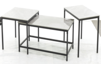 Ensemble de tables basses en pierre frittée, coin salon, MDF, café, table d'appoint, table basse, table centrale, nouvelle pièce, fer, maison