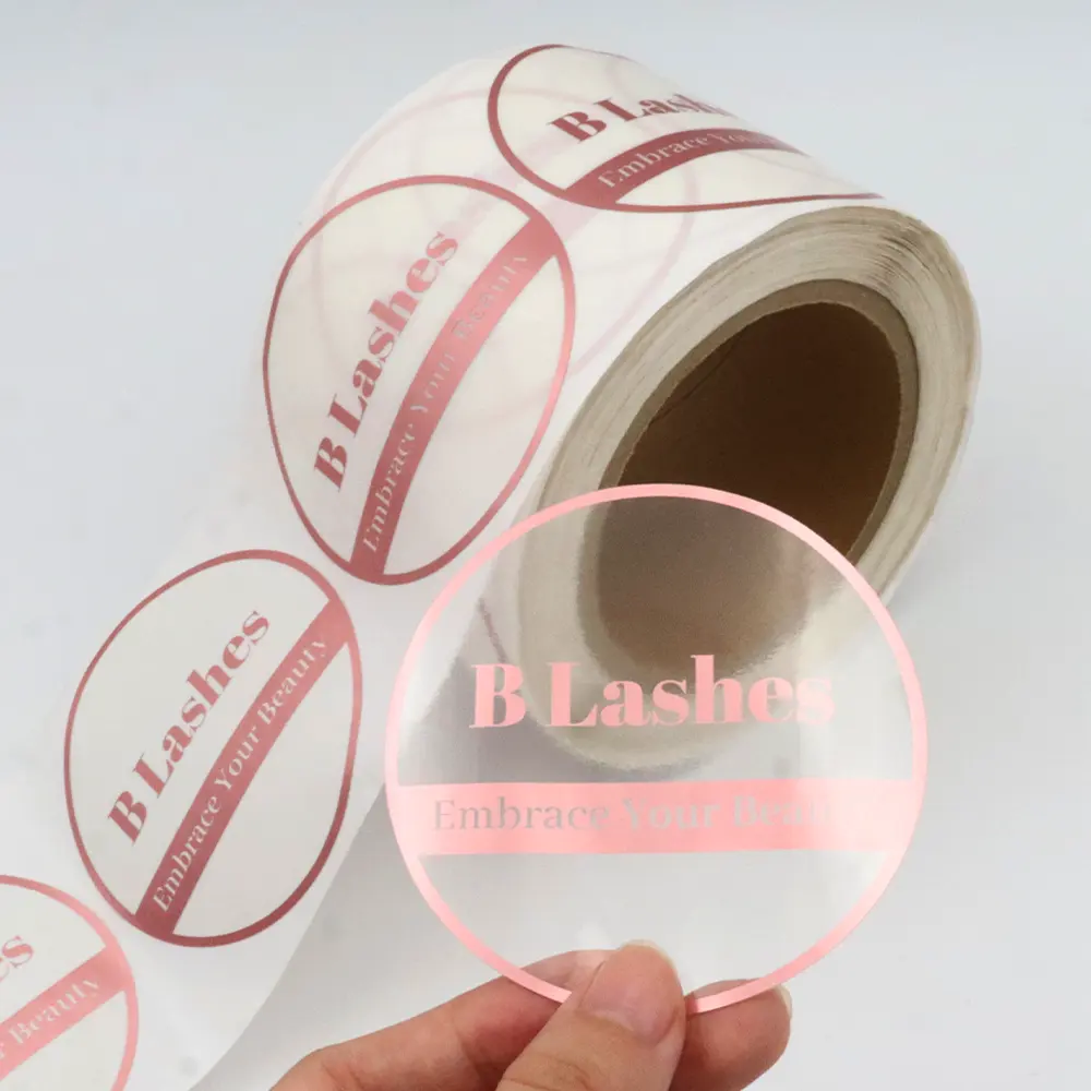 カスタム化粧品ブランドビジネスロゴラベルデザイン光沢のあるビニールステッカー印刷スキンケア製品用包装ラベル