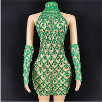Robes de soirée de haute qualité de grande taille robe sexy en perspective suspendue à la mode de luxe avec strass