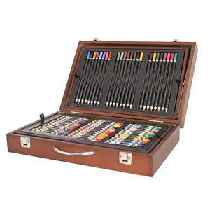 High Quality Painting Set Includes Oil/Acylic /Watercolor Paints Colors Pencils Painting Brush Paper Artist Stationery