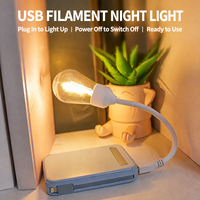 Schreibtischlampe USB-Anschluss Direktladung Wolframdrahtlampe 360° °   Flexibles Schwanenhals-Leselicht für Arbeit, Home-Office, Wohnheim und Studium