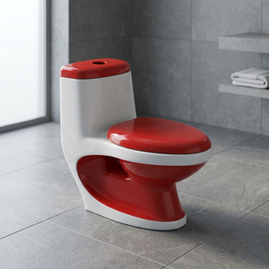 WC monobloc en céramique de designer, à poser au sol, norme américaine, avec chasse d'eau siphonique économe en consommation d'eau, sanitaires - Product Image 6