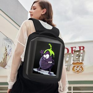 LED Backpack 16 Inch Programmable Pixel Screen Laptop Backpack <b>With</b> App <b>Control</b> Travel Motorcycle Use - Product Image 2