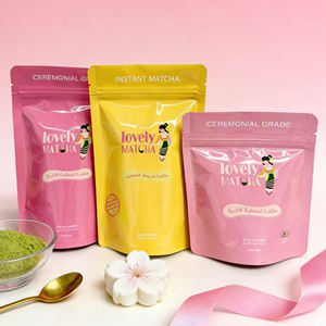 Sacs en Mylar refermables imprimés sur mesure - Emballage alimentaire pour sachet de thé en poudre de matcha - Product Image 5