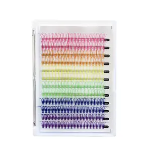 New Hot Sale 240 Colored Eyelashes 12 rows of large volume eyelashes Colored Eyelashes