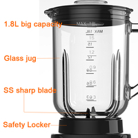 265370 350W 2026 OEM Blender de comptoir électrique personnalisé avec logo, corps en acier inoxydable, commande par bouton et pot en plastique