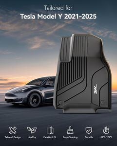 Tapis de sol 3W, imperméable et tout temps, facile à nettoyer pour <span class=keywords><strong>Tesla</strong></span> Model Y 2021-2024 <span class=keywords><strong>Pet</strong></span> Friendly - Product Image 2