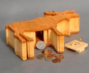 나무 무스 동전 돼지 저금통 저축 은행 어린이를위한 동물 돈 상자 아기 소년과 소녀 돈 은행 - Product Image 4