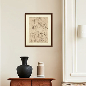 Cuadro Decorativo de Pared con Marco de Madera Sólida, Estilo Francés Vintage de Mediados de Siglo, Impresión Artística de Naturaleza Muerta 'Abrazo' para Decoración del Hogar/Oficina - Product Image 5