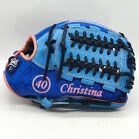 Gant de baseball et de softball en cuir pleine fleur, logo personnalisé OEM, série professionnelle, entraînement intérieur/extérieur, cuir durable.
