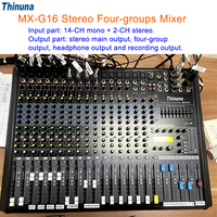 Thinuna MX-G32 32 kanal ses mikseri profesyonel dijital ses mikseri performans şarkı parti DJ müzik karıştırma konsolu için