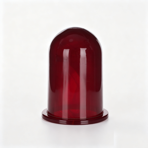 <span class=keywords><strong>Abat</strong></span>-<span class=keywords><strong>jour</strong></span> en verre rouge foncé en forme de dôme pour lampe de signalisation, couvercle de lampe de tour de signalisation, fournisseur d'accessoires d'éclairage de sécurité industrielle - Product Image 1