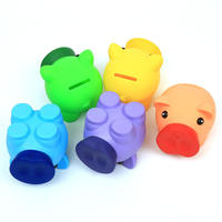 Tirelire en plastique PVC mignonne et durable pour enfants, tirelire personnalisée, cadeaux promotionnels en gros