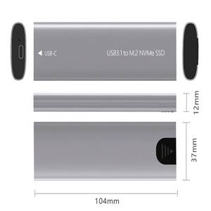 Taşınabilir <span class=keywords><strong>M</strong></span>.<span class=keywords><strong>2</strong></span> NVME SSD harici muhafaza 10Gbps alüminyum NVME <span class=keywords><strong>M</strong></span>.<span class=keywords><strong>2</strong></span> USB tip-c sabit disk SATA arayüzü harici muhafaza - Product Image 6