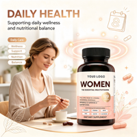 Complément alimentaire quotidien Easy Swallow pour femmes, multivitamines liquides en capsules avec extrait de chardon-Marie pour stimuler l'immunité