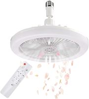 Ventilateur de plafond LED silencieux TSINYE avec télécommande, 3 températures de couleur, intensité variable, luminaire en plastique pour cuisine, salle de bain, entrepôt, garage