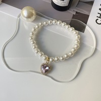Collier de luxe orné de diamants, de perles et de cristaux, durable et confortable pour chats, chiens, petits animaux, accessoires pour animaux de compagnie personnalisables