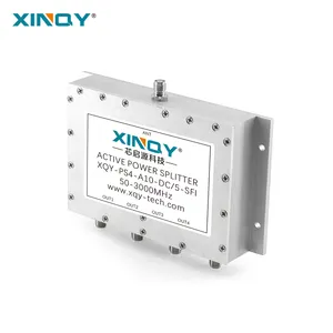 XINQY 50MHz~3GHz 4 Way GPS Active Power Divider RF Satellite Signal Gain Amplifier Splitter SMA-Female Power Splitter