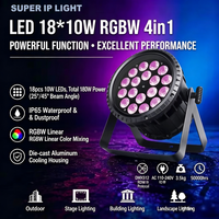 Projecteur LED RGBW 18x10W étanche IP65, DMX RDM, mélange de couleurs dynamique, éclairage de scène extérieur linéaire