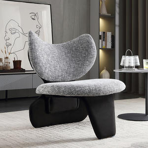 Italian Style Single <b>Sofa</b> Chair Curved Back Ergonomic Living Room Chair - Product Image 1