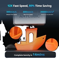 Anycubic Kobra X Kecepatan Tinggi 600mm/s Ukuran Cetak Besar 260mm * 260mm * 260mm Printer 3D FDM Multi-warna Otomatis