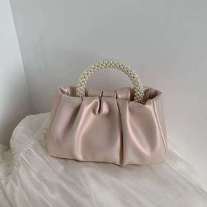 Bolso de Mano Pequeño de Color Sólido con Diseño Personalizado, Asa de Perlas, Portátil, de Lujo, para Damas - Product Image 4