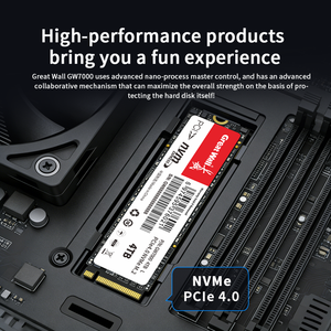 อินเทอร์เฟซ2T GW7000ผนัง PCIe4.0 3D NAND TLC M.2 SSD ความเร็วในการอ่านและเขียน FCC ROHS ใช้ภายในของแล็ปท็อป - Product Image 5