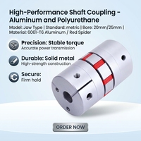 Accouplements souples en acier à haute capacité de couple avec soufflets métalliques élastomères pour moteurs et générateurs, alésage 20 mm, pour ateliers d'impression, OEM, 500 Nm
