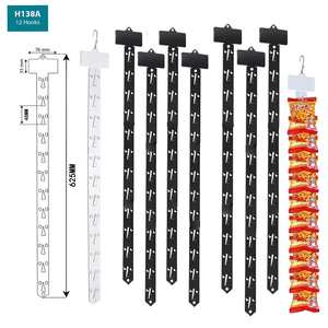 Hookei Hot Sale Retail Display PP Hanging Strips with 12 <b>Plastic</b> <b>Hooks</b> - Product Image 1