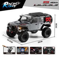 HB R1011-B 2.4G 4WD 1/10 Scale Brushless RC Off-Road Crawler avec treuil et blocage de différentiel (Dumbo)