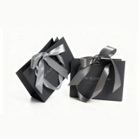 Sacs cadeaux de luxe couleur champagne, impression personnalisée du logo avec nœud en satin, emballage élégant pour les marques de bougies et de parfums