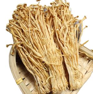 Champignons Enoki entiers séchés cultivés, non transformés, en vrac, à vendre - Product Image 1