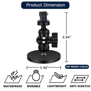 Support de base magnétique pour caméra avec bras articulé à boule de 1 pouce, support de tête sphérique de 25 mm pour caméra d'action GoPro Insta360 DJI et téléphone - Product Image 3