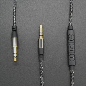 Aux <b>Audio</b> <b>Cable</b> 3.5mm Male To Male 1 Meter Braided Black With Mic And Control For Car <b>Audio</b> <b>Digital</b> Devices - Product Image 3