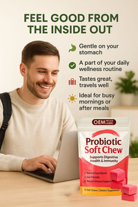 Gomitas Probióticas OEM, Suplemento Probiótico en Tabletas Masticables, Apoya <span class=keywords><strong>la</strong></span> Salud Digestiva e Inmunidad, Ayuda a Mantener el Equilibrio Intestinal - Product Image 4