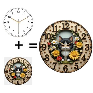 Horloge <span class=keywords><strong>murale</strong></span> en verre 30x30cm pour un objectif de vente avec thermomètre personnalisé - Product Image 1