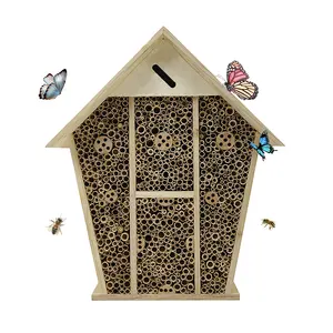 Natural Wooden Insect Garden Insect Ladybugs lacewings Butterfly Bug Bee House Hotel Beehive