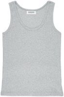 Tank Top Wanita Bahan Terry Lembut Polos Sederhana untuk Sehari-hari Kasual